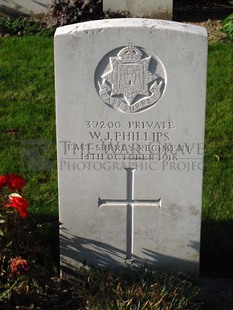 DADIZEELE NEW BRITISH CEMETERY - PHILLIPS, W J