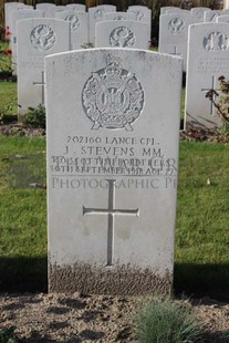 DADIZEELE NEW BRITISH CEMETERY - STEVENS, JAMES