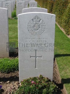 MONT HUON MILITARY CEMETERY, LE TREPORT - ALLEN, GREGORY CHARLES GEORGE