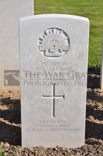 MONT HUON MILITARY CEMETERY, LE TREPORT - ALLISON, FRANK SEAFORTH