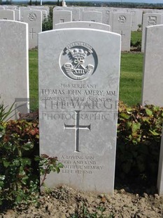 MONT HUON MILITARY CEMETERY, LE TREPORT - AMERY, THOMAS JOHN