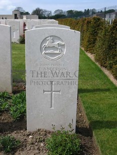 MONT HUON MILITARY CEMETERY, LE TREPORT - ANDERSON, JOHN