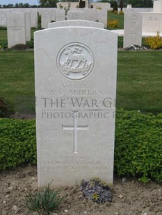 MONT HUON MILITARY CEMETERY, LE TREPORT - ANDREWS, ALBERT VICTOR