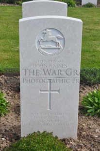 MONT HUON MILITARY CEMETERY, LE TREPORT - BAINES, JOHN