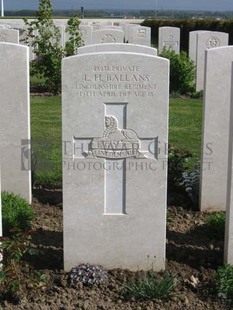 MONT HUON MILITARY CEMETERY, LE TREPORT - BALLANS, LEWIS HENRY
