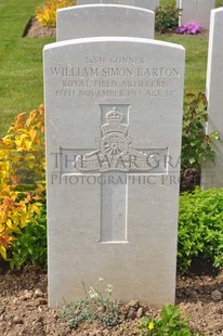 MONT HUON MILITARY CEMETERY, LE TREPORT - BARTON, WILLIAM SIMON