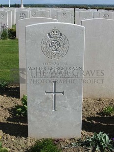MONT HUON MILITARY CEMETERY, LE TREPORT - BRANN, WALTER GEORGE