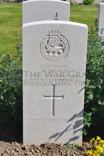 MONT HUON MILITARY CEMETERY, LE TREPORT - BROWN, A