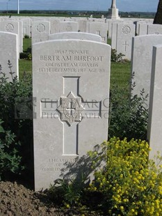 MONT HUON MILITARY CEMETERY, LE TREPORT - BURFOOT, BERTRAM