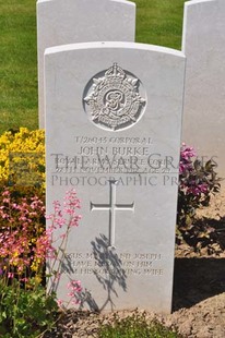 MONT HUON MILITARY CEMETERY, LE TREPORT - BURKE, JOHN