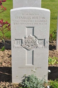 MONT HUON MILITARY CEMETERY, LE TREPORT - BURTON, CHARLES