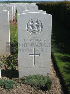 MONT HUON MILITARY CEMETERY, LE TREPORT - BURTON, JAMES GEORGE WILLIAM