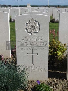 MONT HUON MILITARY CEMETERY, LE TREPORT - BUSBY, WALTER