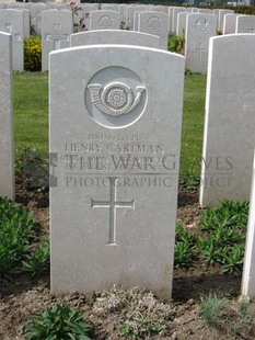 MONT HUON MILITARY CEMETERY, LE TREPORT - CARTMAN, HENRY