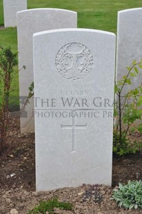 MONT HUON MILITARY CEMETERY, LE TREPORT - CLARK, J
