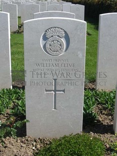 MONT HUON MILITARY CEMETERY, LE TREPORT - CLIVE, WILLIAM