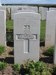 MONT HUON MILITARY CEMETERY, LE TREPORT - COLEMAN, ARTHUR FREDERICK