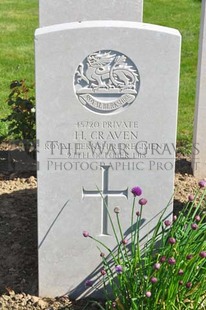 MONT HUON MILITARY CEMETERY, LE TREPORT - CRAVEN, HARRY