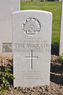 MONT HUON MILITARY CEMETERY, LE TREPORT - CROKER, JACK EVERARD BURNS