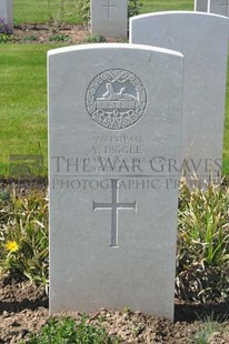 MONT HUON MILITARY CEMETERY, LE TREPORT - DIGGLE, A