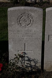 Lijssenthoek Military Cemetery - Fedarb, Thomas Brown