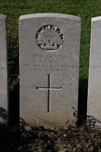 Lijssenthoek Military Cemetery - Hunt, Alfred