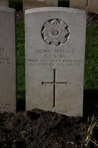 Lijssenthoek Military Cemetery - Laing, John