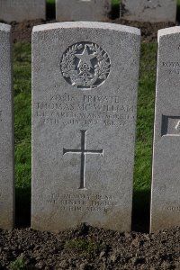 Lijssenthoek Military Cemetery - McWilliam, Thomas