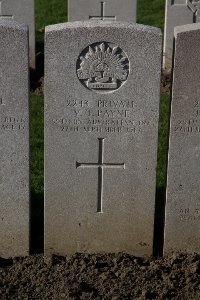Lijssenthoek Military Cemetery - Payne, Victor Thomas