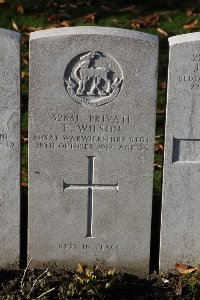 Lijssenthoek Military Cemetery - Wilson, E