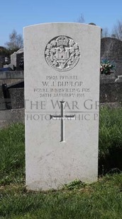 ANTRIM NEW CEMETERY - DUNLOP, T