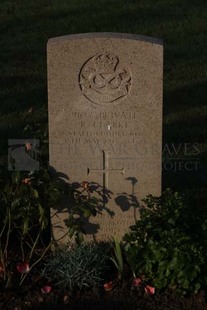 RUE-DES-BERCEAUX MILITARY CEMETERY, RICHEBOURG-L'AVOUE - CLARKE, R