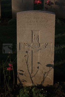 RUE-DES-BERCEAUX MILITARY CEMETERY, RICHEBOURG-L'AVOUE - JACKSON, JOHN