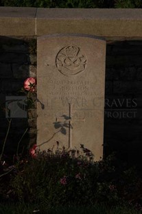 RUE-DES-BERCEAUX MILITARY CEMETERY, RICHEBOURG-L'AVOUE - MORRISON, J