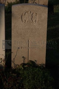 RUE-DES-BERCEAUX MILITARY CEMETERY, RICHEBOURG-L'AVOUE - SAVAGE, H