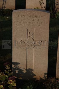 RUE-DES-BERCEAUX MILITARY CEMETERY, RICHEBOURG-L'AVOUE - WALSH, M
