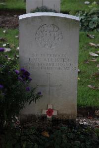 Hermies British Cemetery - McAllister, J