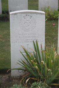 Les Baraques Military Cemetery Sangatte - Campbell, Thomas Cornelius