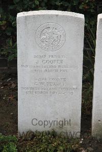 Les Baraques Military Cemetery Sangatte - Cooper, J