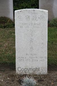 Les Baraques Military Cemetery Sangatte - Li Yu Ch'un, 