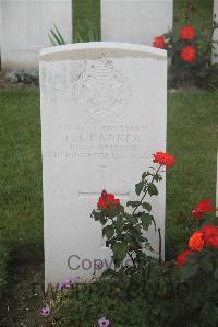 Les Baraques Military Cemetery Sangatte - Parker, Frederick James