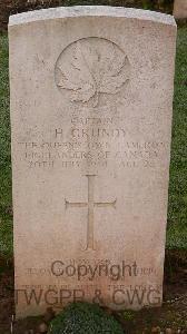 Bretteville Sur Laize Canadian War Cemetery - Grundy, Howard